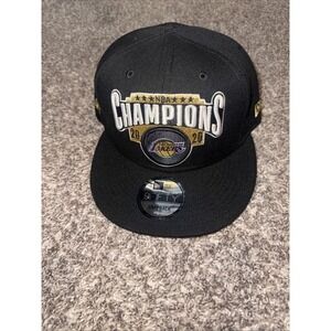 New Era Los Angeles Lakers Champions Hat Adjustable Defect No Top Button